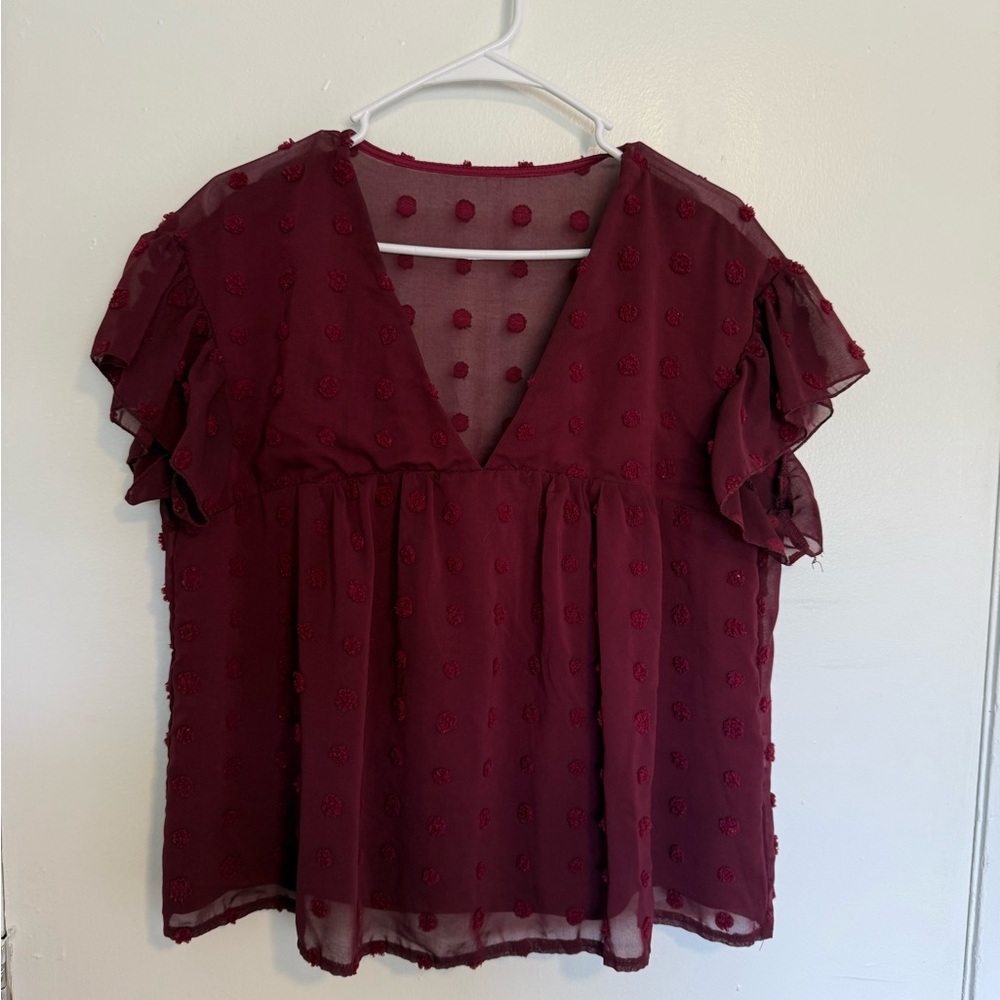 Flutter sleeve blouse